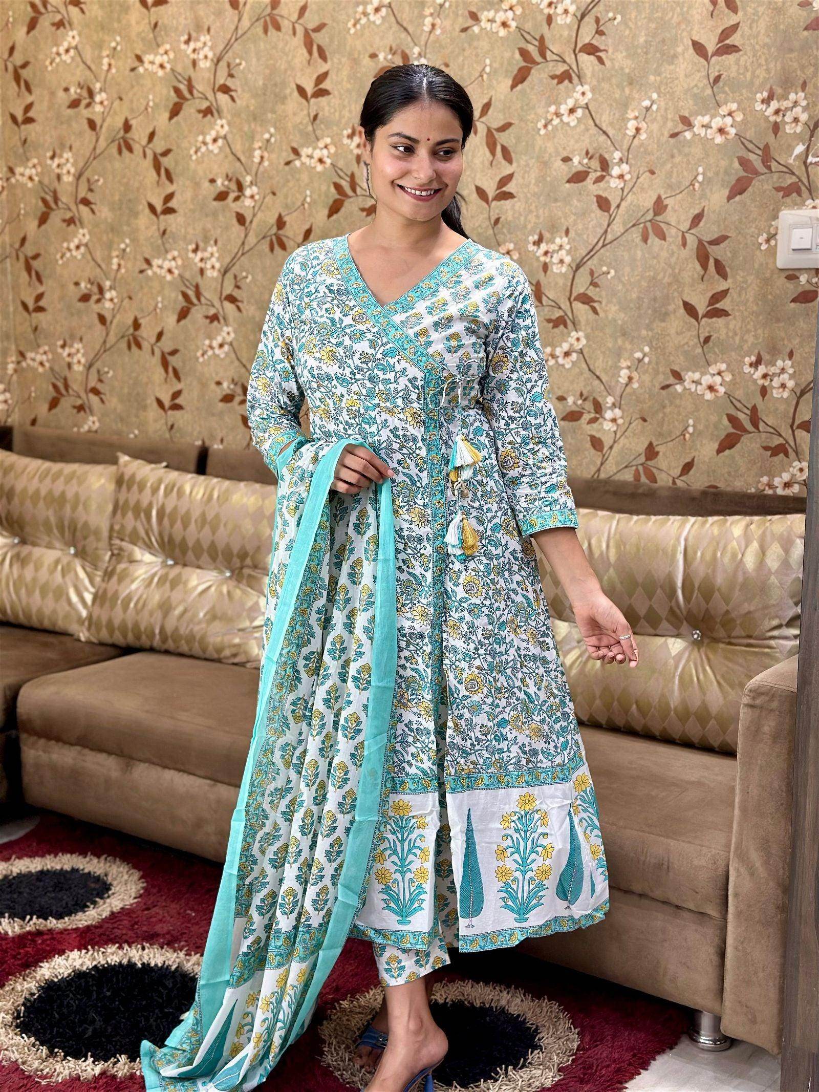 Cotton Suit Set For Women - Vijay Laxmi