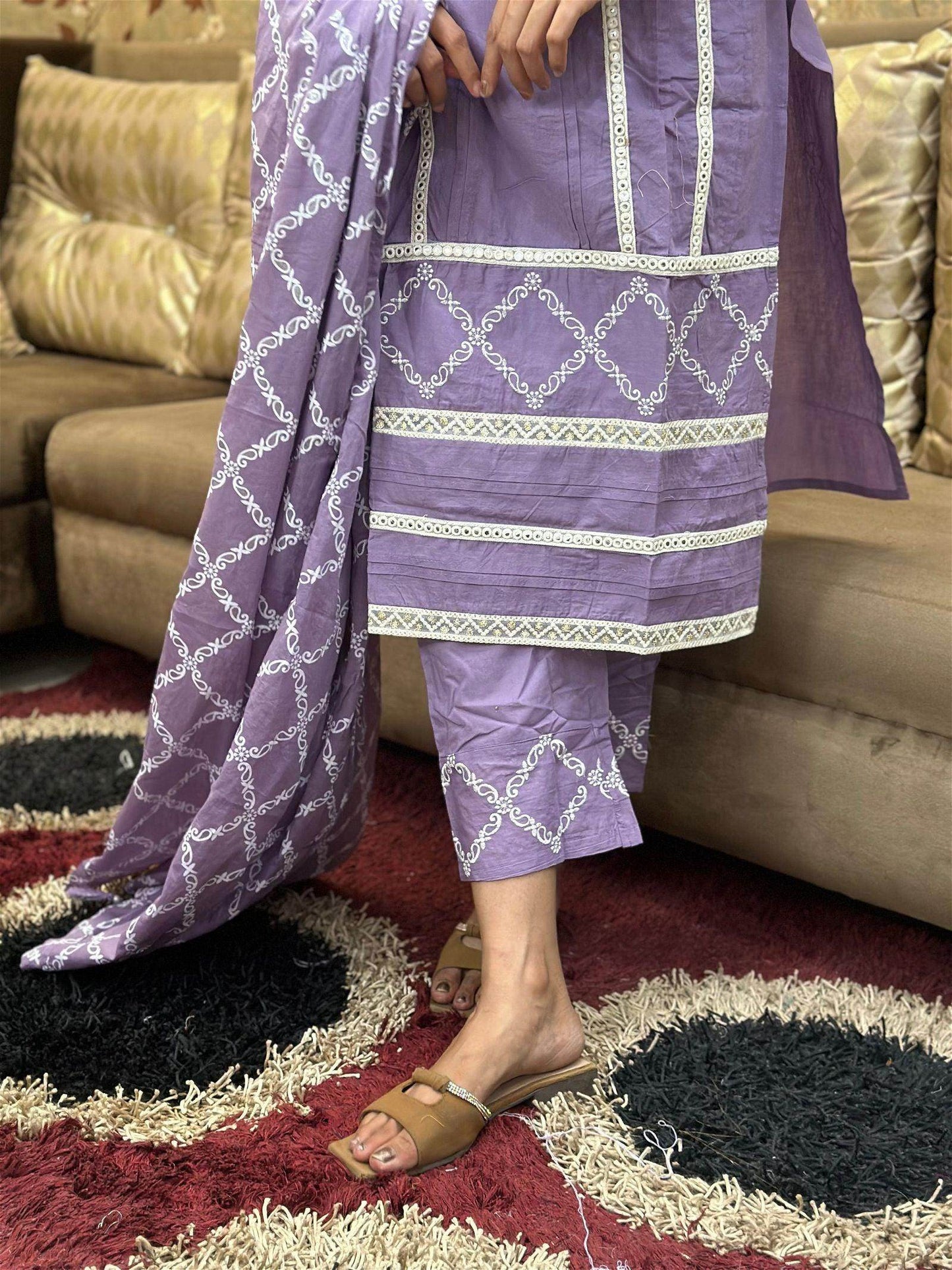 Cotton Suit Set For Women - Vijay Laxmi