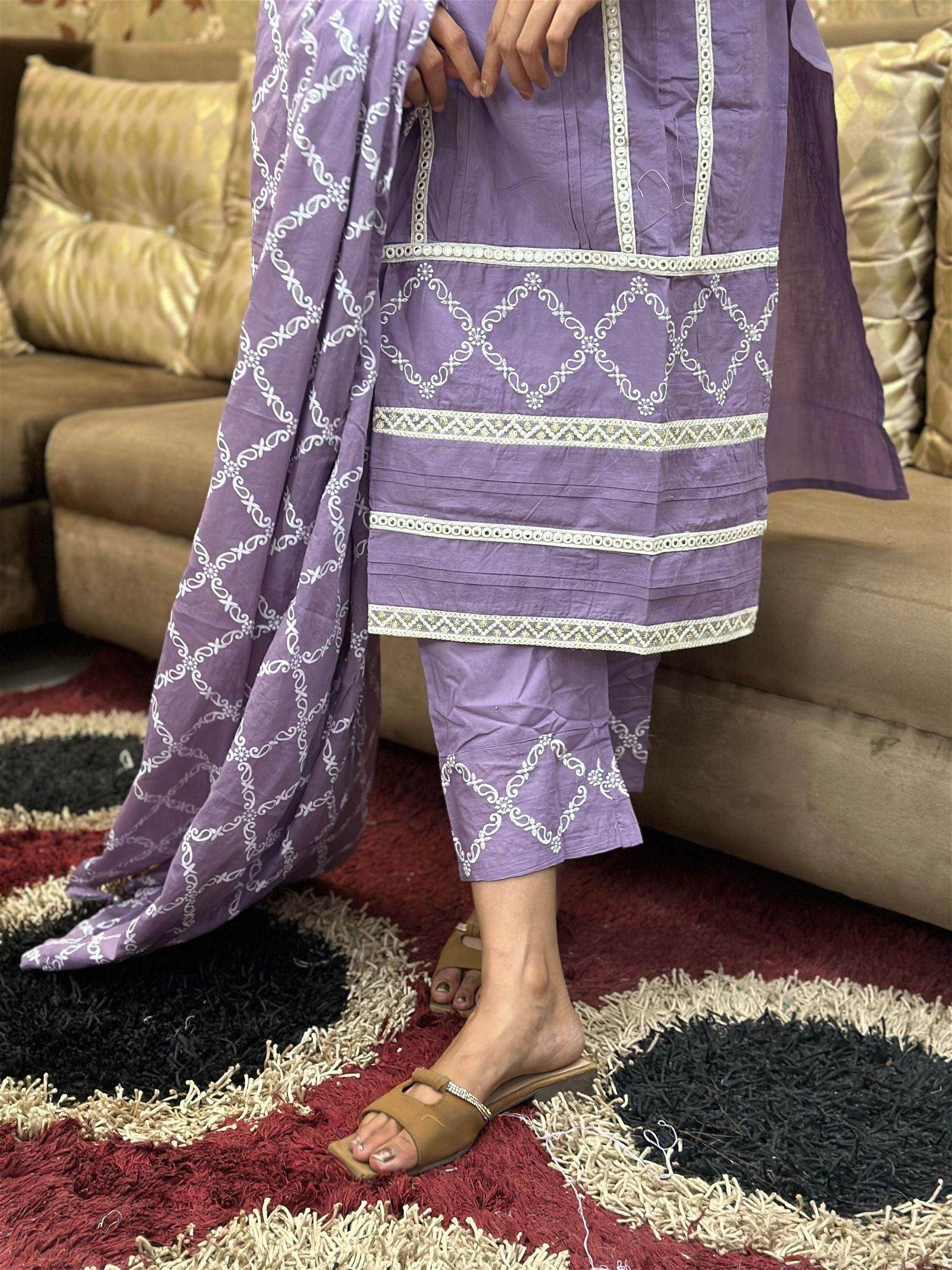 Cotton Suit Set For Women - Vijay Laxmi