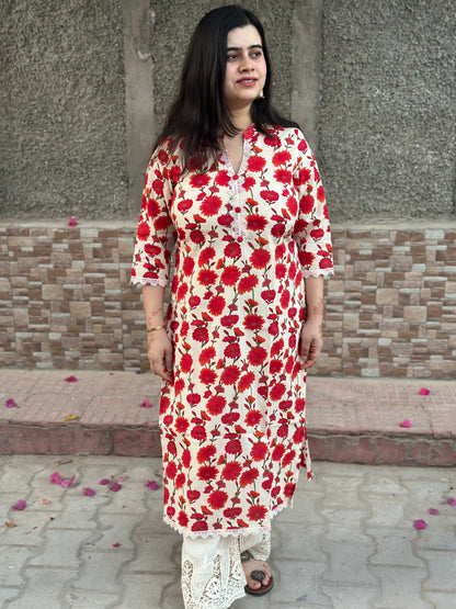 Airy Cotton Kurti for women floral