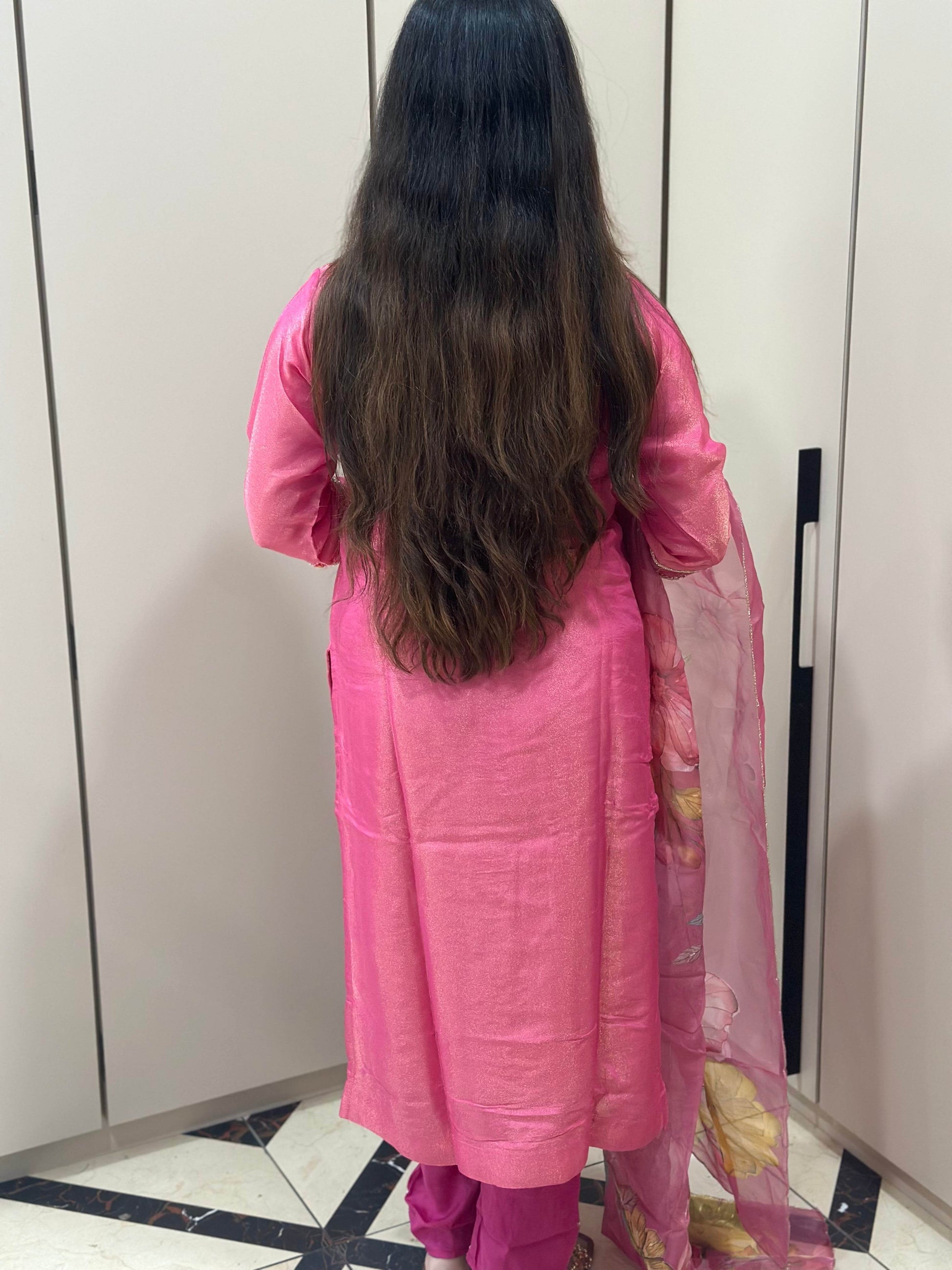 Modal Shimmer Silk Suit - Vijay Laxmi