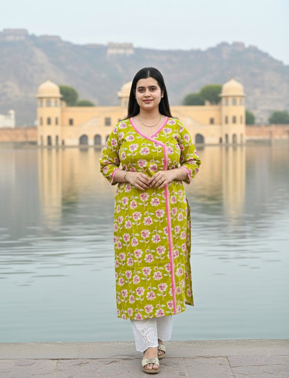 Airy Cotton Kurti for women angrakha