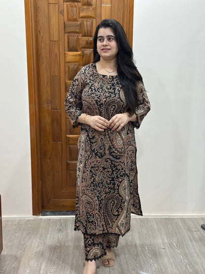 Gulmohar kalamkari cotton kurta & pant