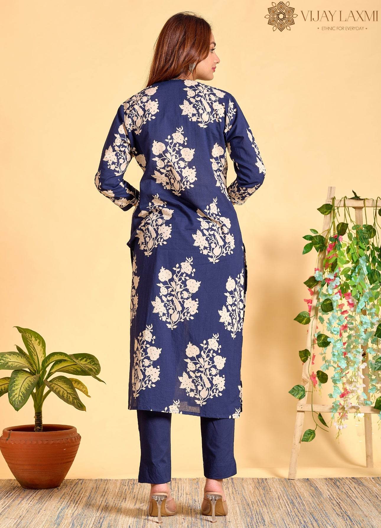 Premium Printed Cotton Suit For Women NI - Vijay Laxmi