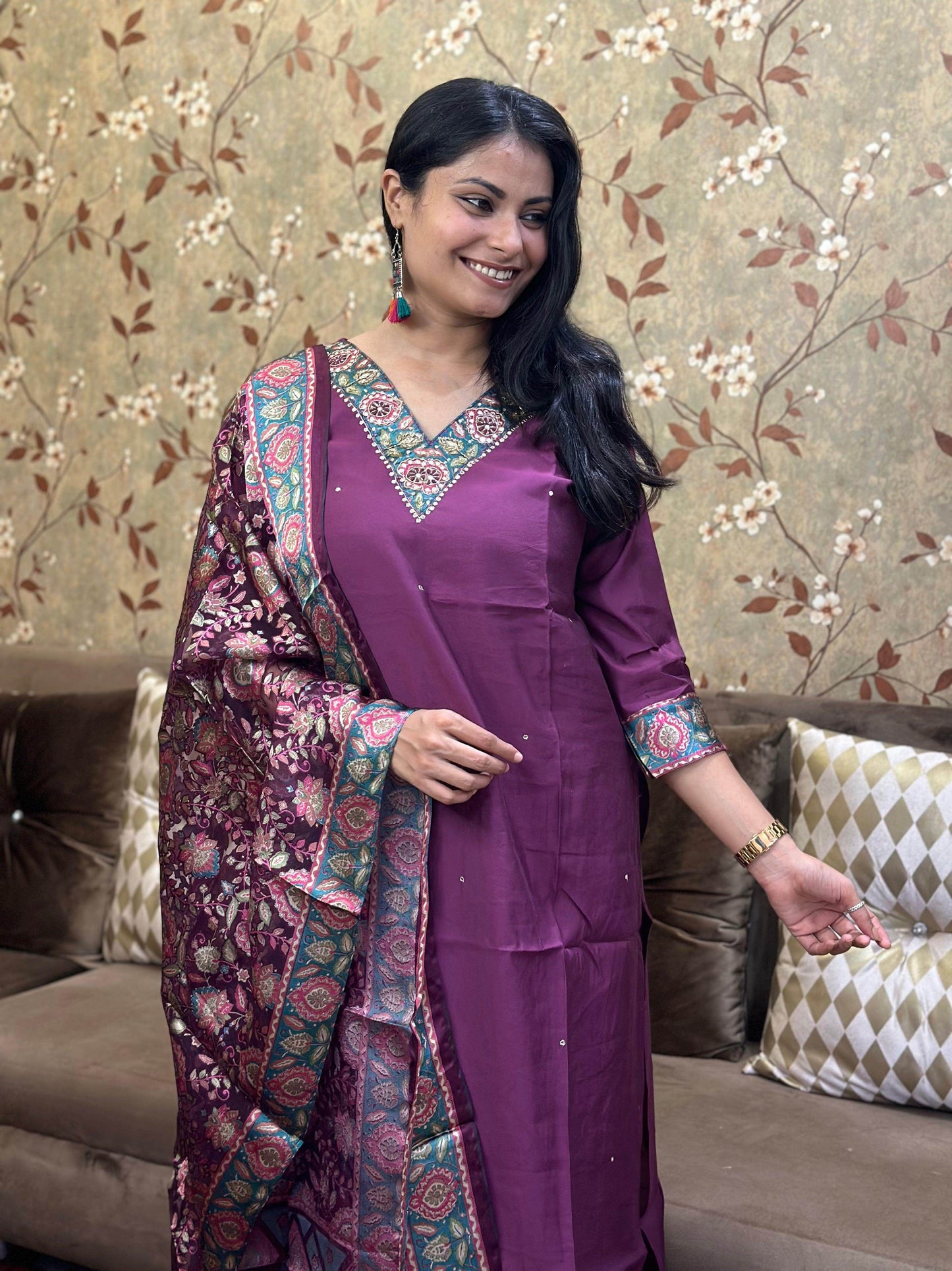 Silk Suit For Women - Vijay Laxmi