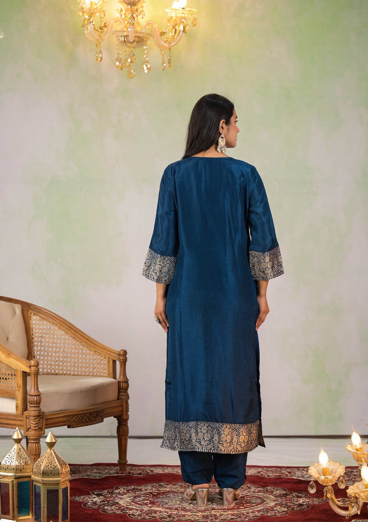 Banarasi Silk Suit Set for Women - Vijay Laxmi