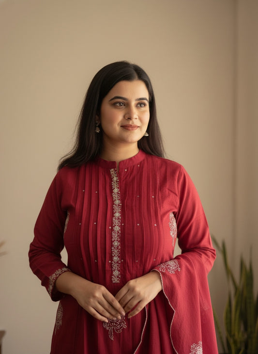 Premium Cotton kurta set for women with dupatta