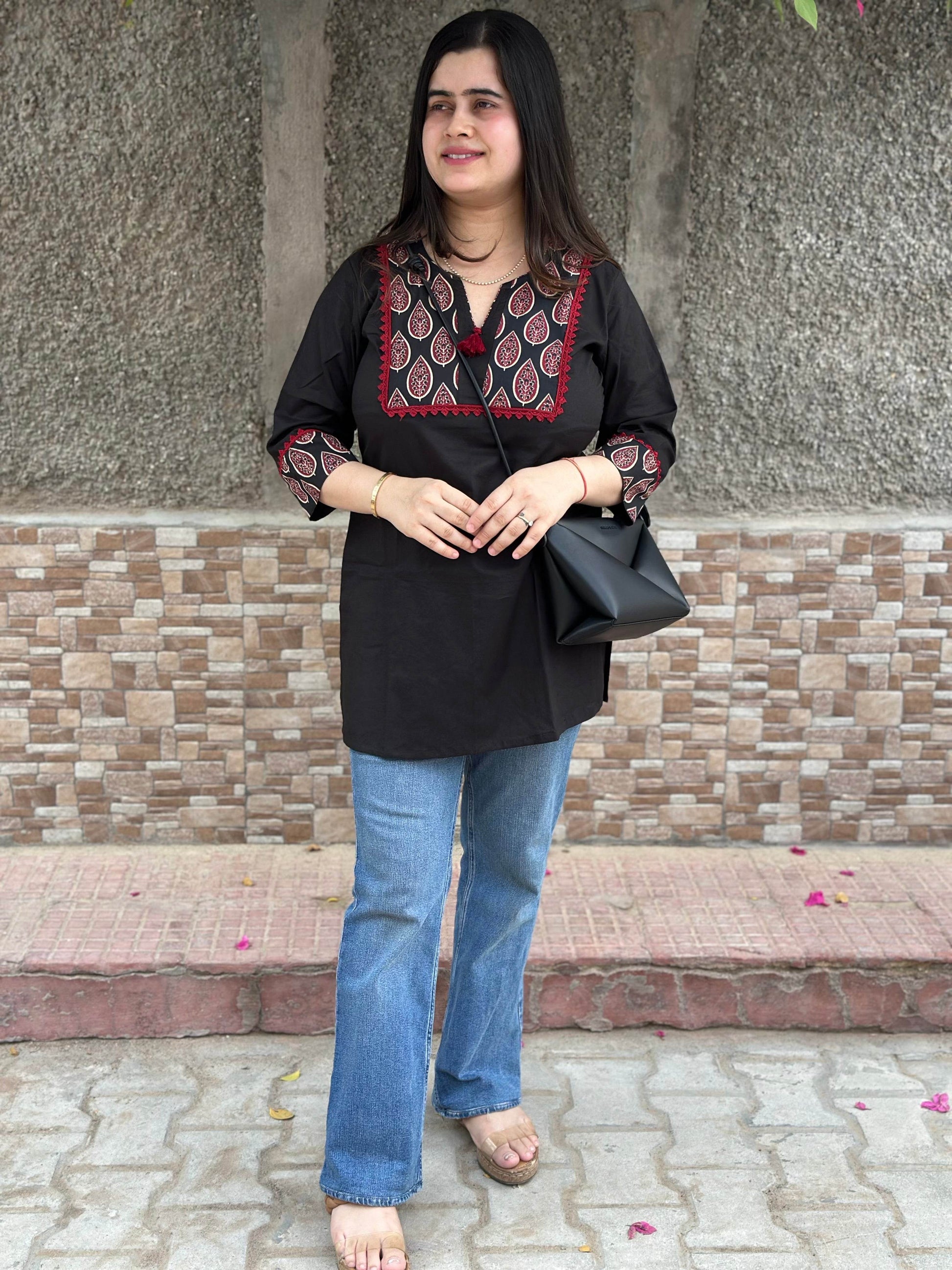 Short Cotton tunics for women - Vijay Laxmi