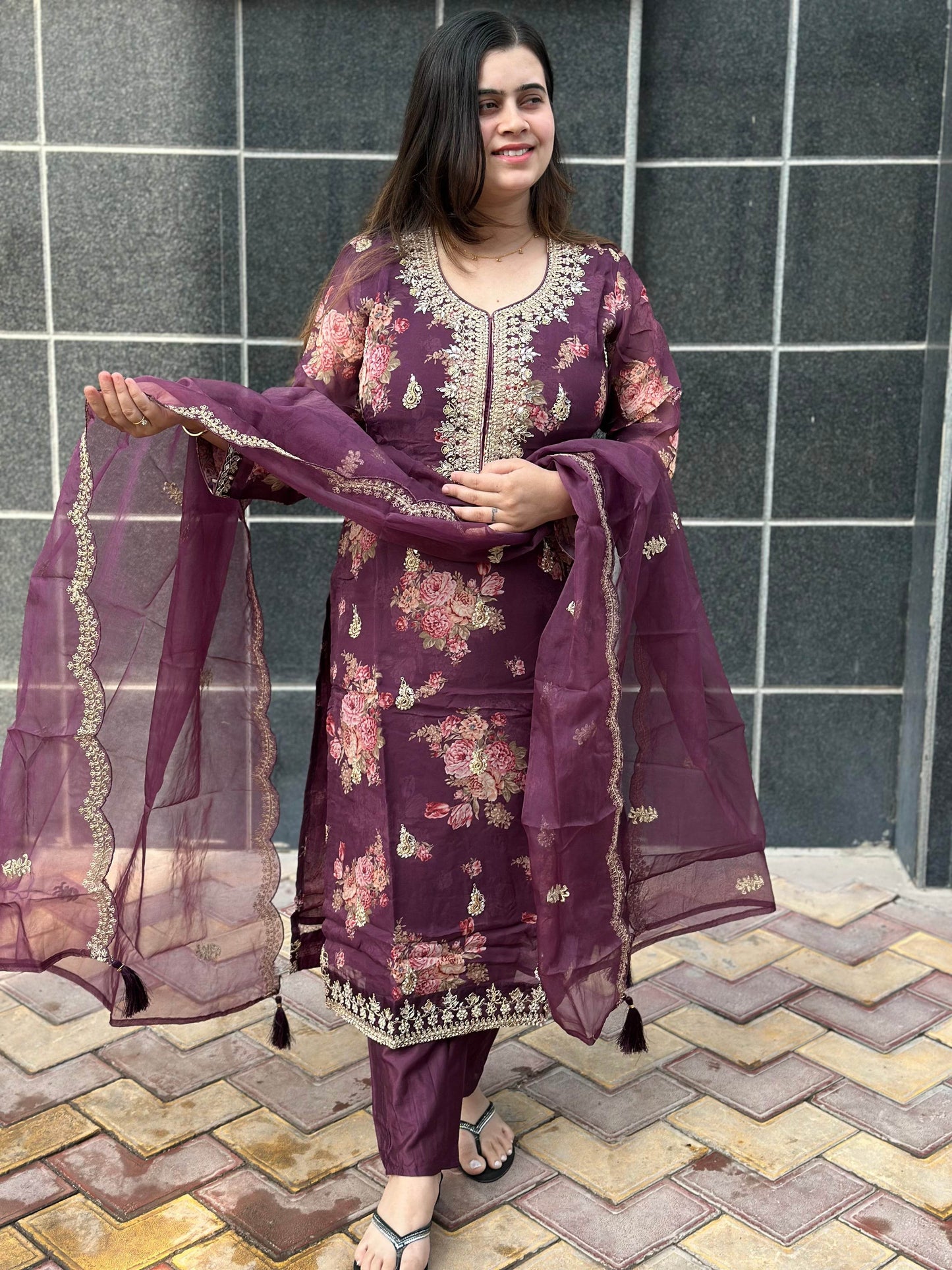 Soft Chanderi Silk Suit For Women - Vijay Laxmi