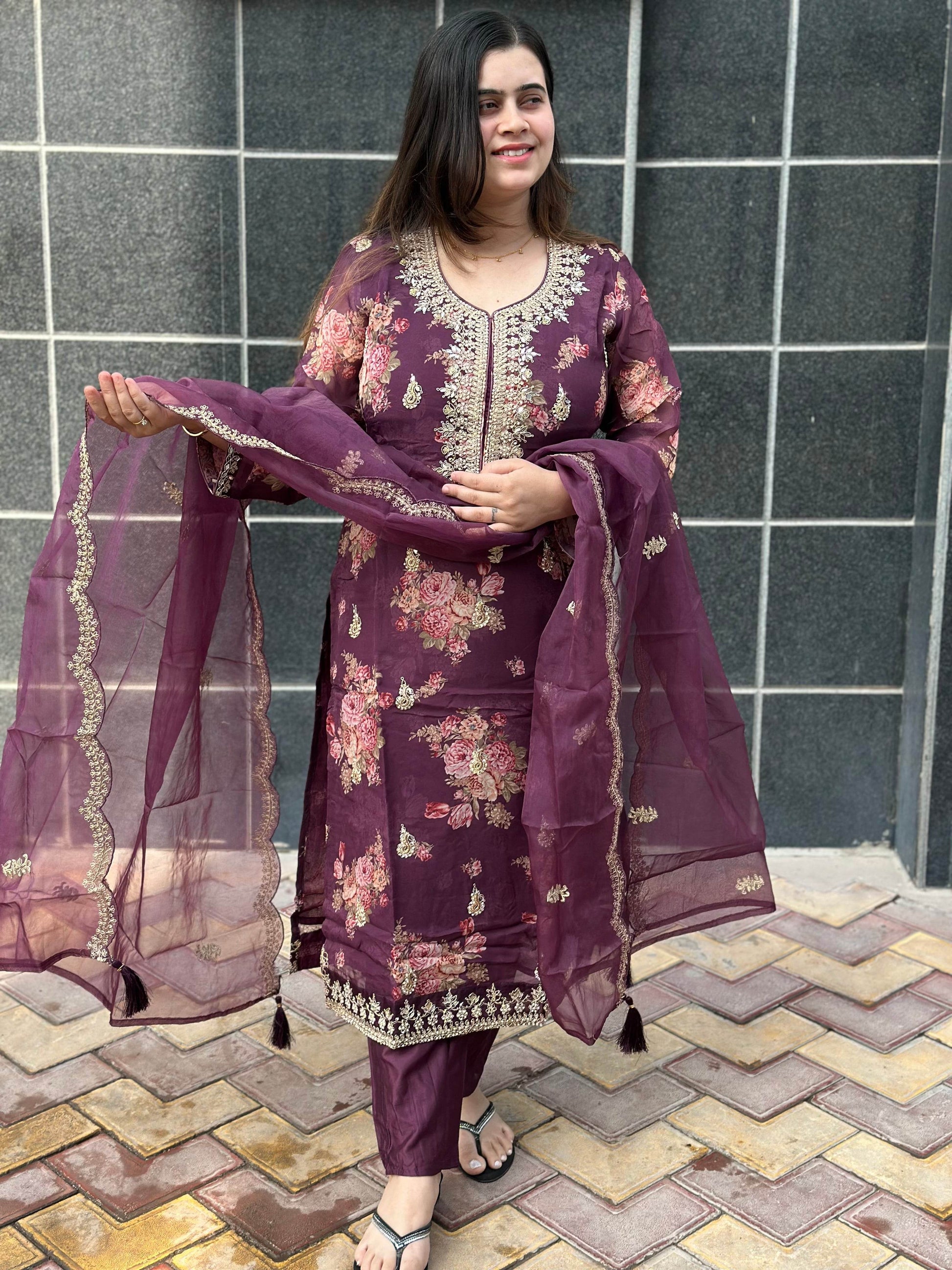 Soft Chanderi Silk Suit For Women - Vijay Laxmi