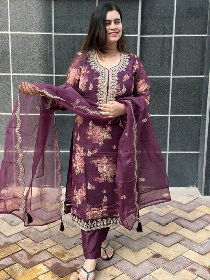 Soft Chanderi Silk Suit For Women - Vijay Laxmi