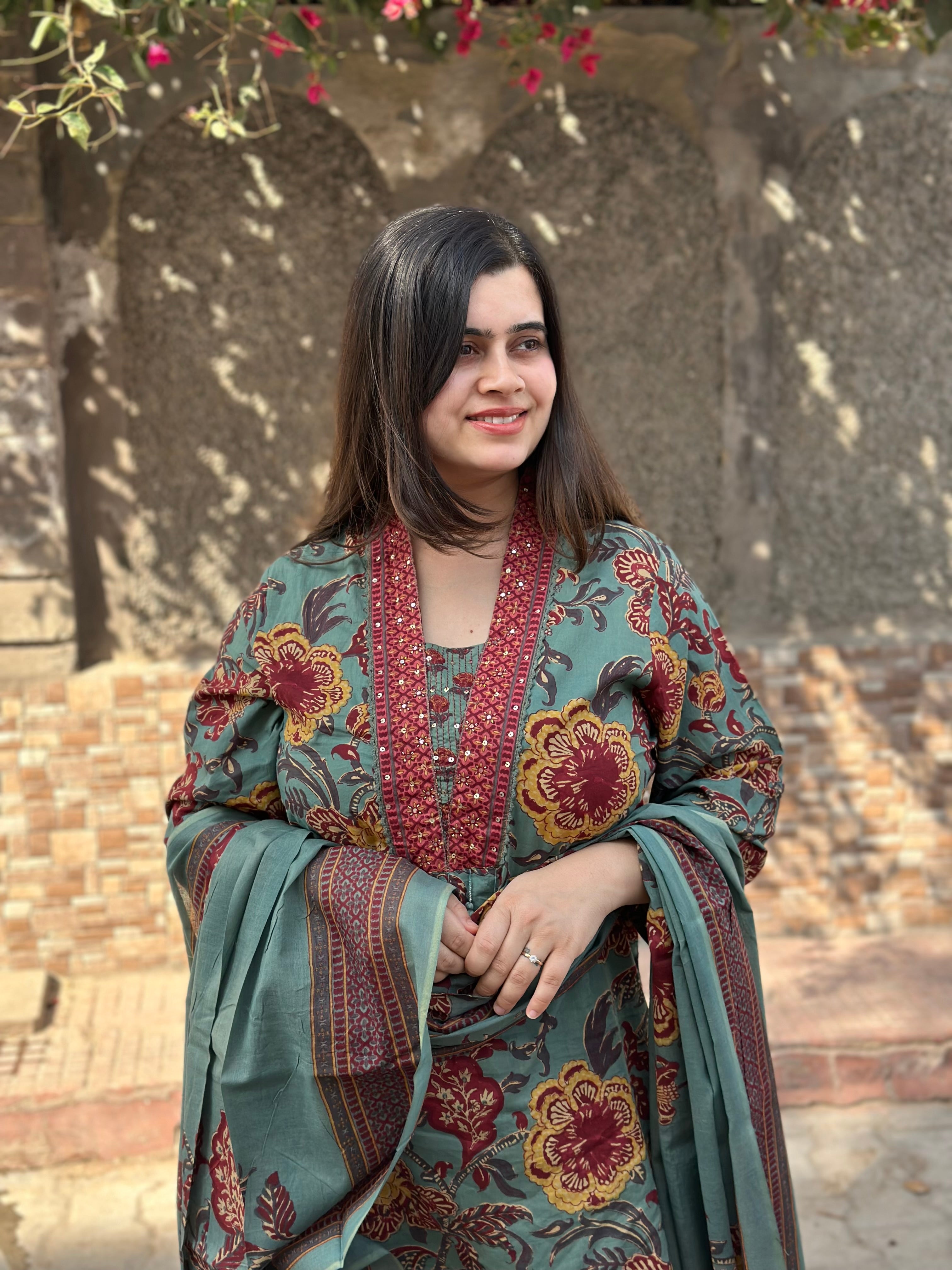 The kalamkari cotton suit