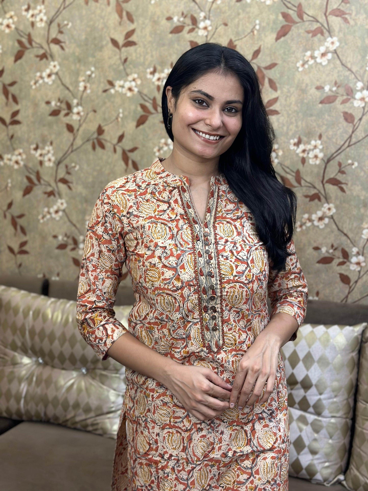 Kalamkari Cotton Kurti - Vijay Laxmi