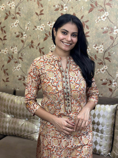 Kalamkari Cotton Kurti - Vijay Laxmi