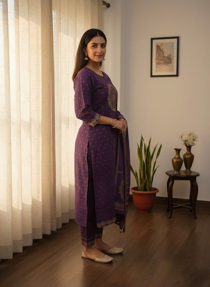 Premium Cotton kurta set for women with dupatta