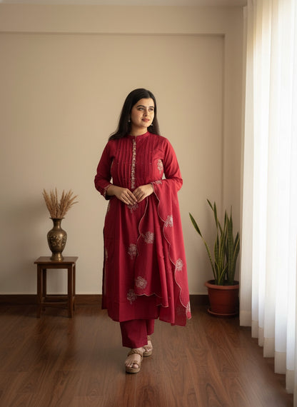 Premium Cotton kurta set for women with dupatta