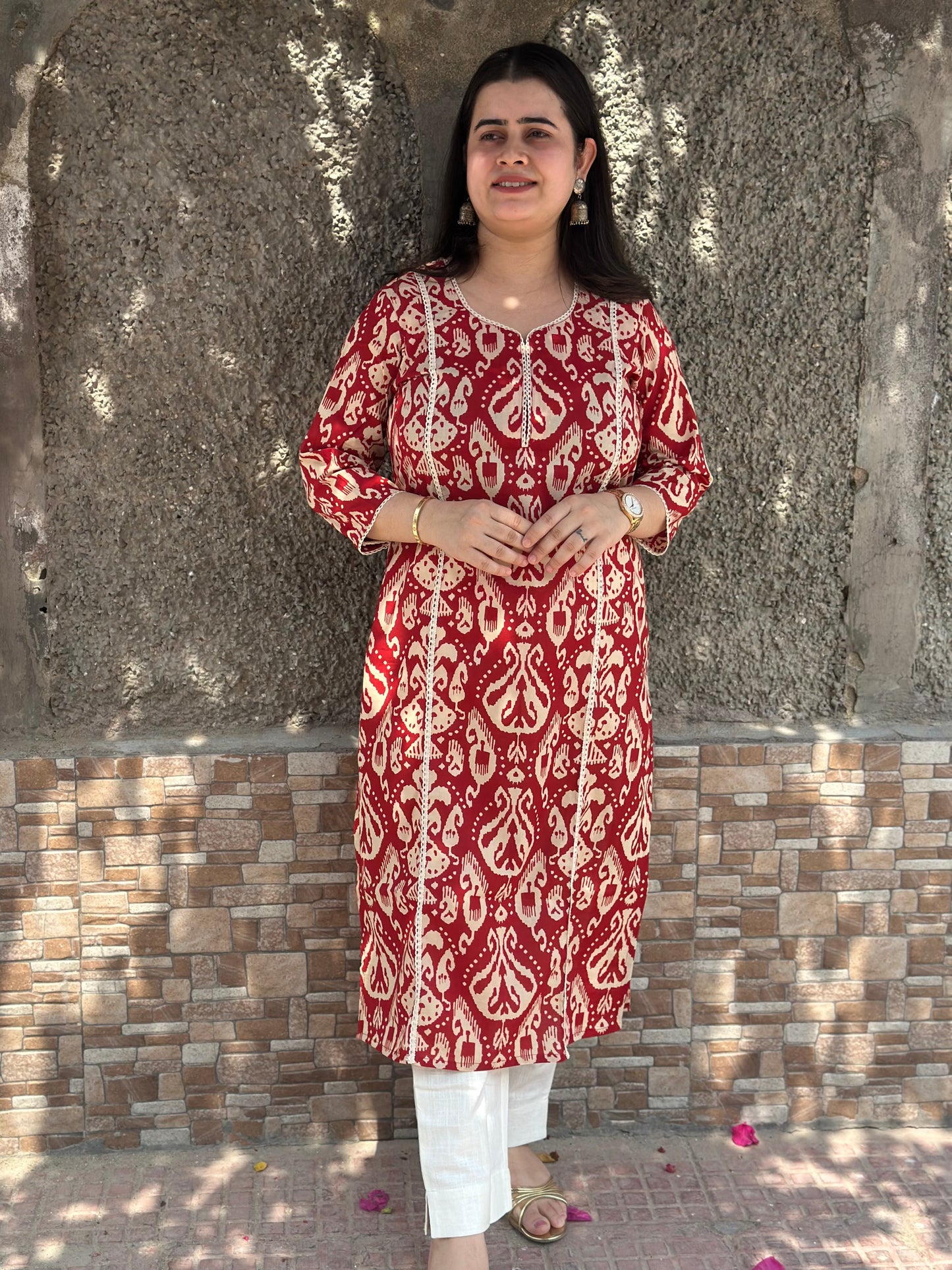 Airy Cotton Kurti Ikkat