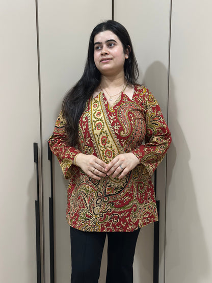 Jasmine short kurti red
