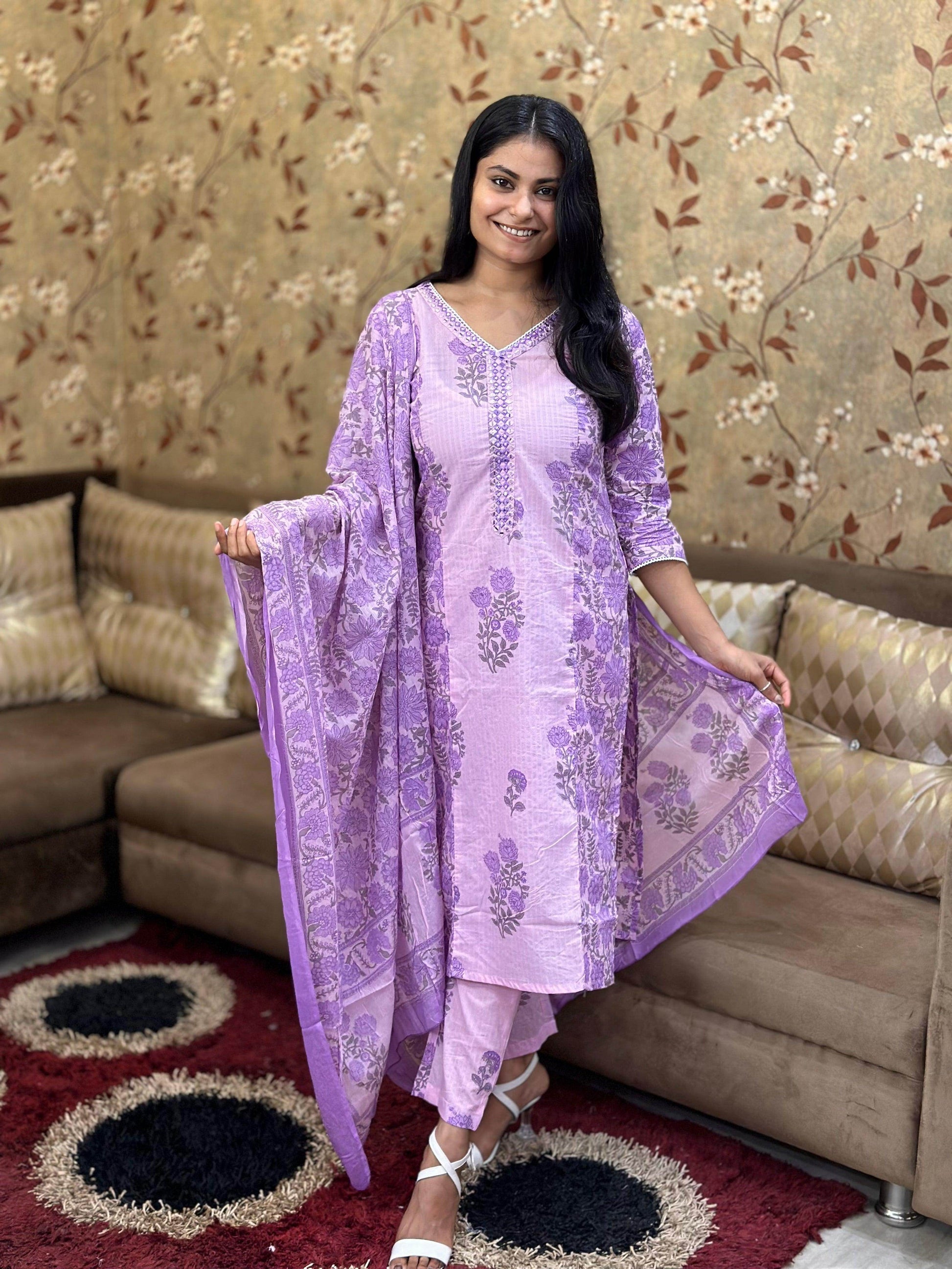 Premium Cotton Suit For Women - Vijay Laxmi