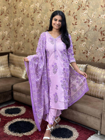 Premium Cotton Suit For Women - Vijay Laxmi