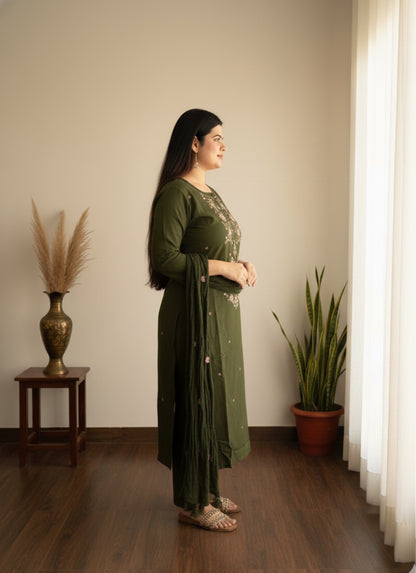 Cotton kurta set for women with dupatta