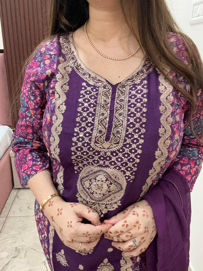 Banarasi Silk Suit For Women - Vijay Laxmi