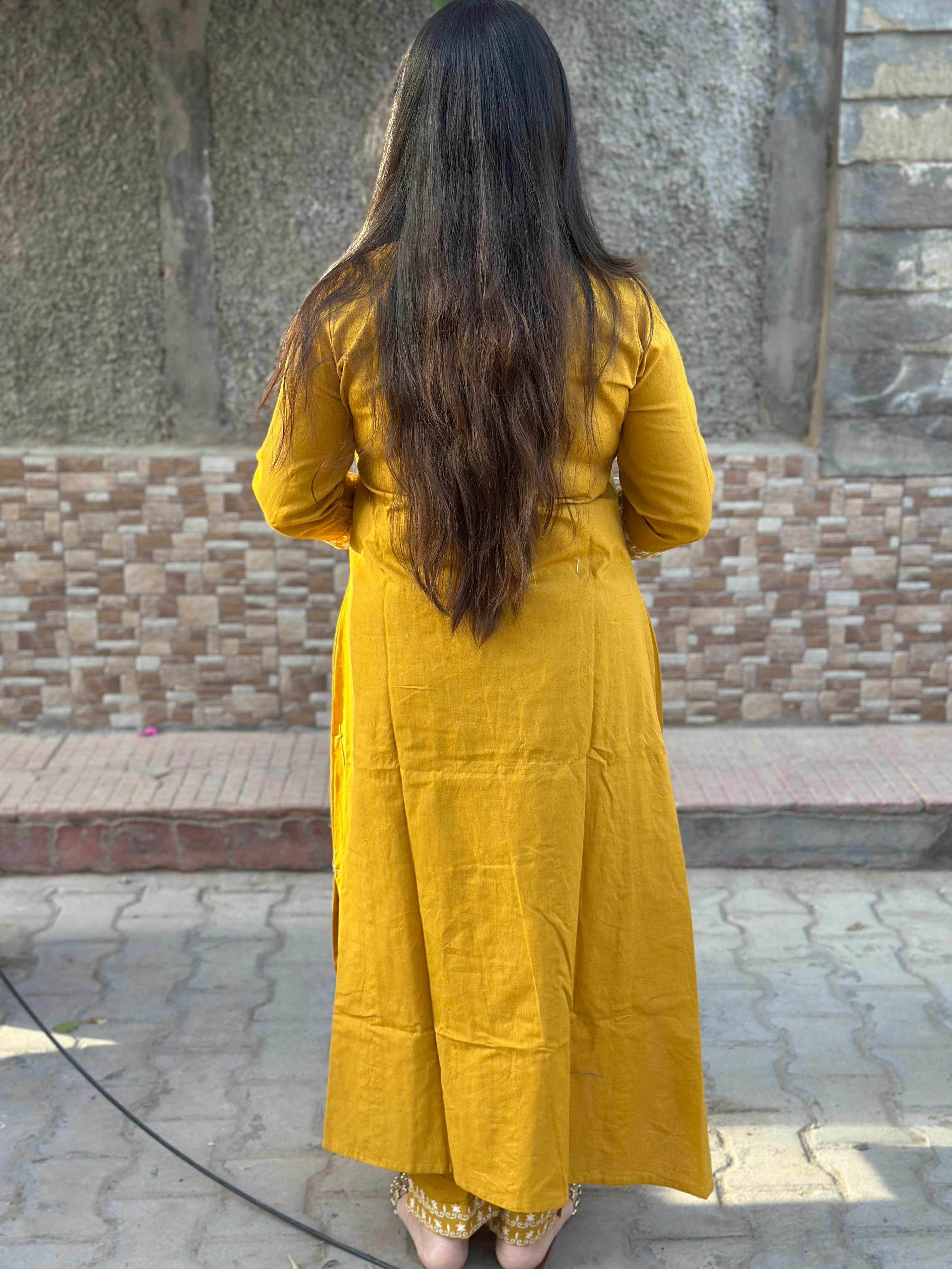 Cotton kurta set with pants