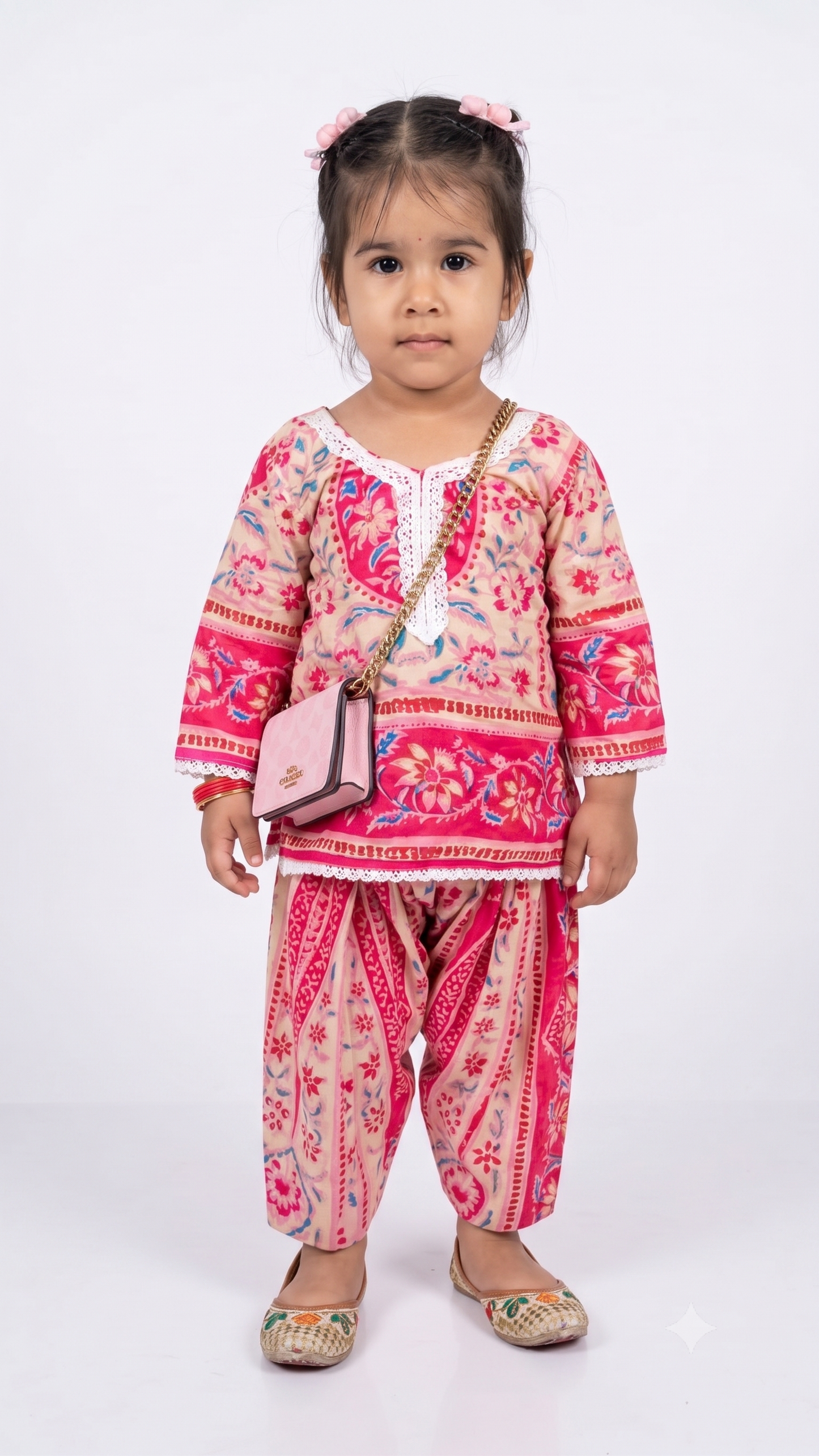 Gulzar farshi salwar suit pink kids wear