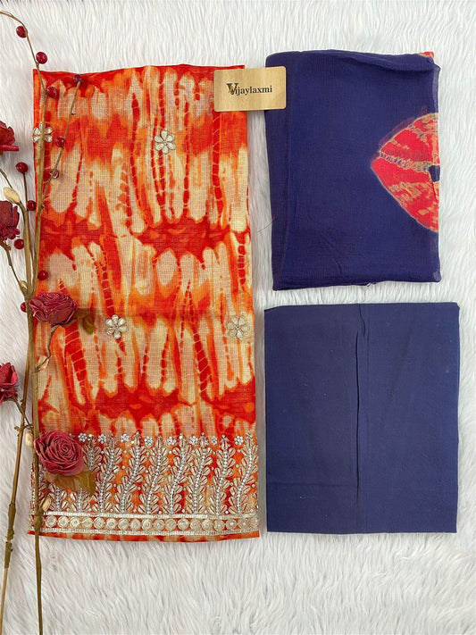 DORIA UNSTITCHED SUIT - Vijay Laxmi