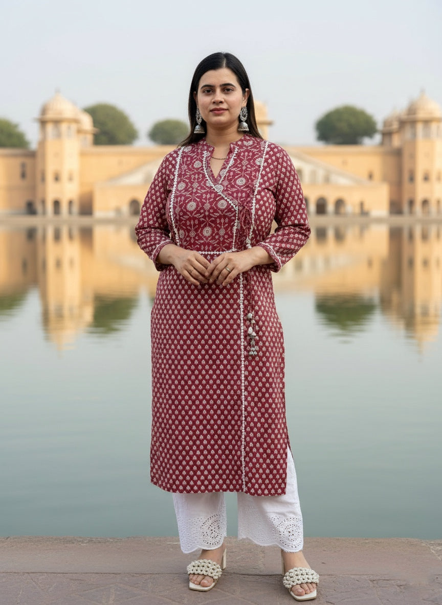 Airy Cotton kalamkari Kurti for women