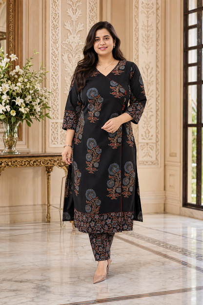 Ruhani Cotton kurta set for women black