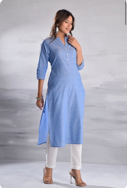 Denim Cotton kurti
