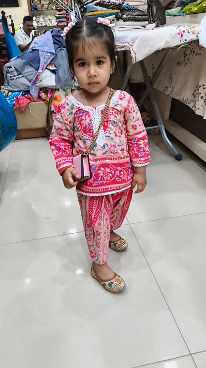 Gulzar farshi salwar suit pink kids wear