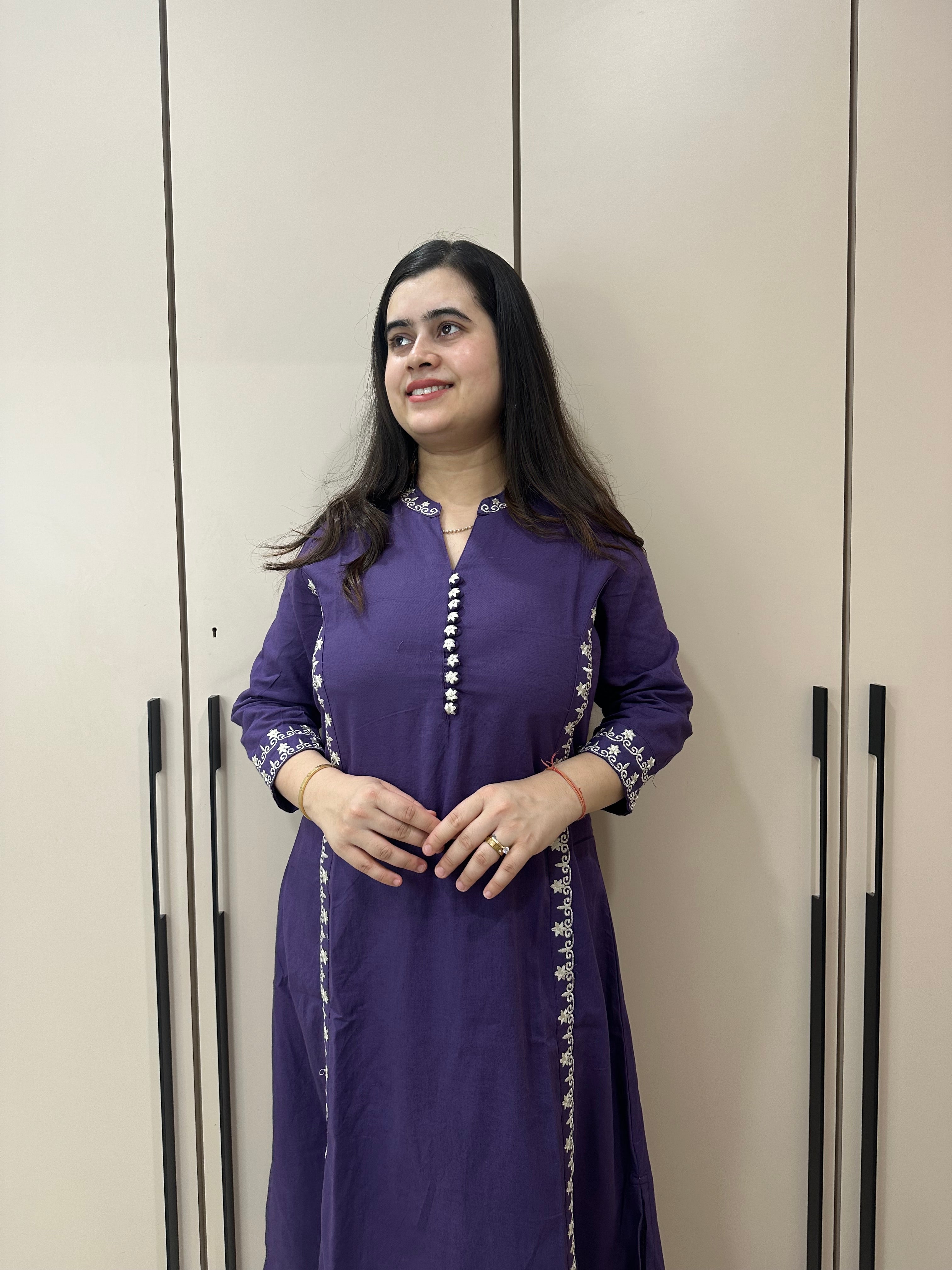 Cotton kurta set with pants