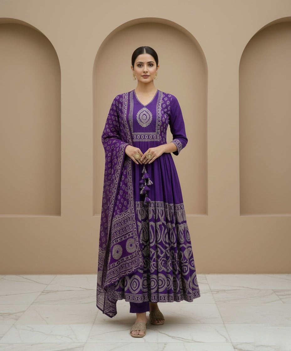 Premium Cotton kurta set for women with dupatta