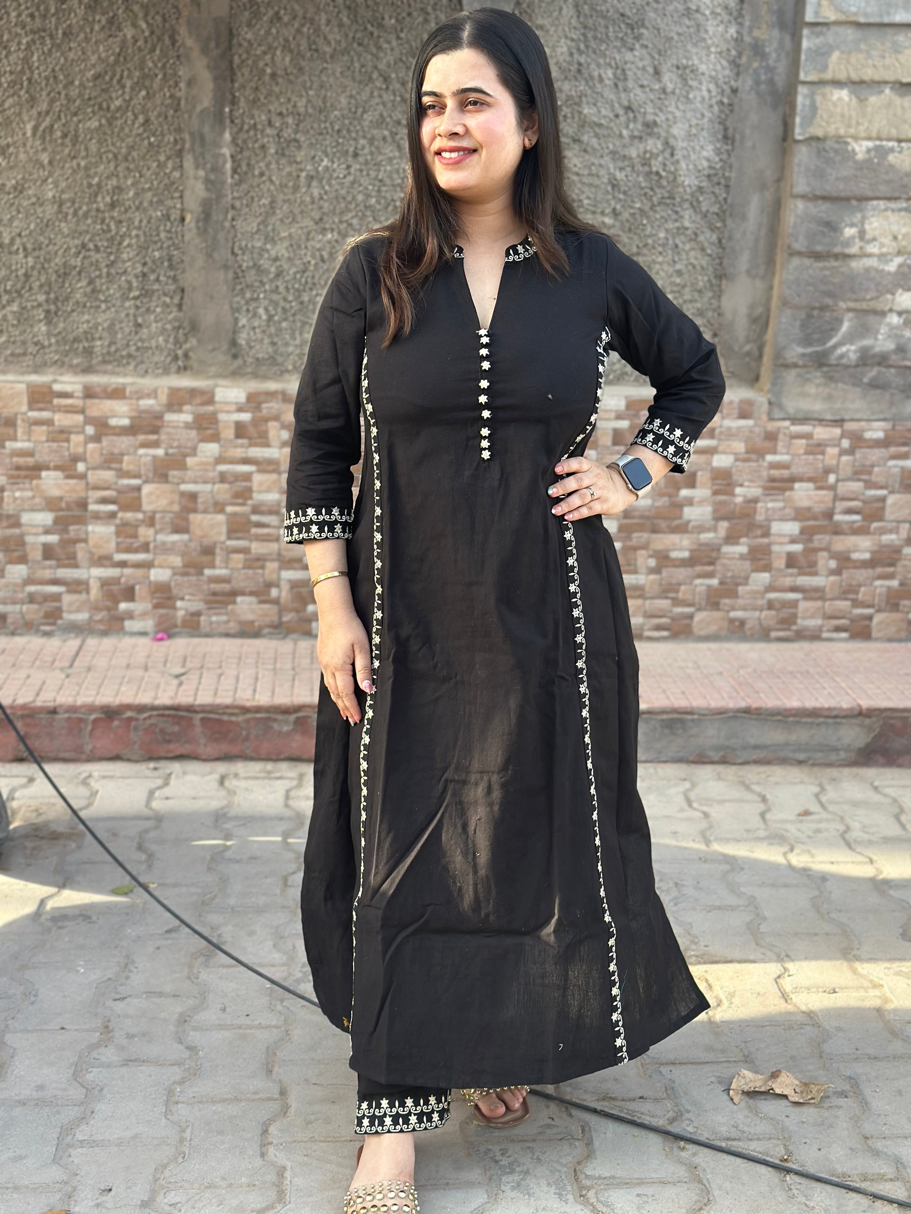 Cotton kurta set with pants
