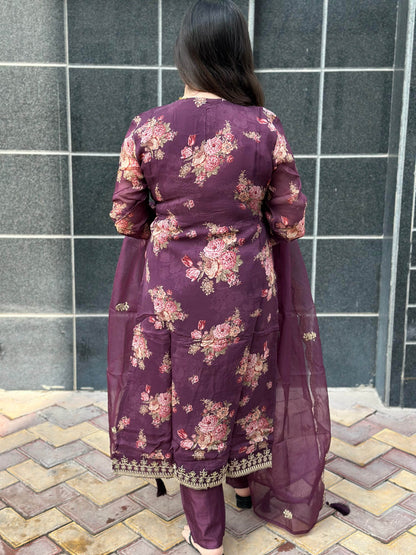 Soft Chanderi Silk Suit For Women - Vijay Laxmi
