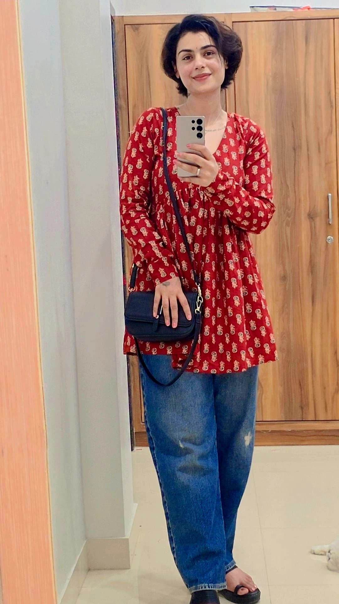 Short Cotton tunic for women - Vijay Laxmi