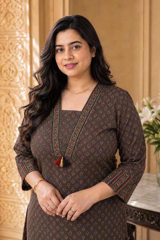 Ruhani Cotton kurta set for women dabu