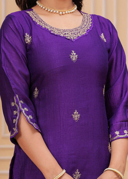 Maharani Dola Silk Suit - Vijay Laxmi