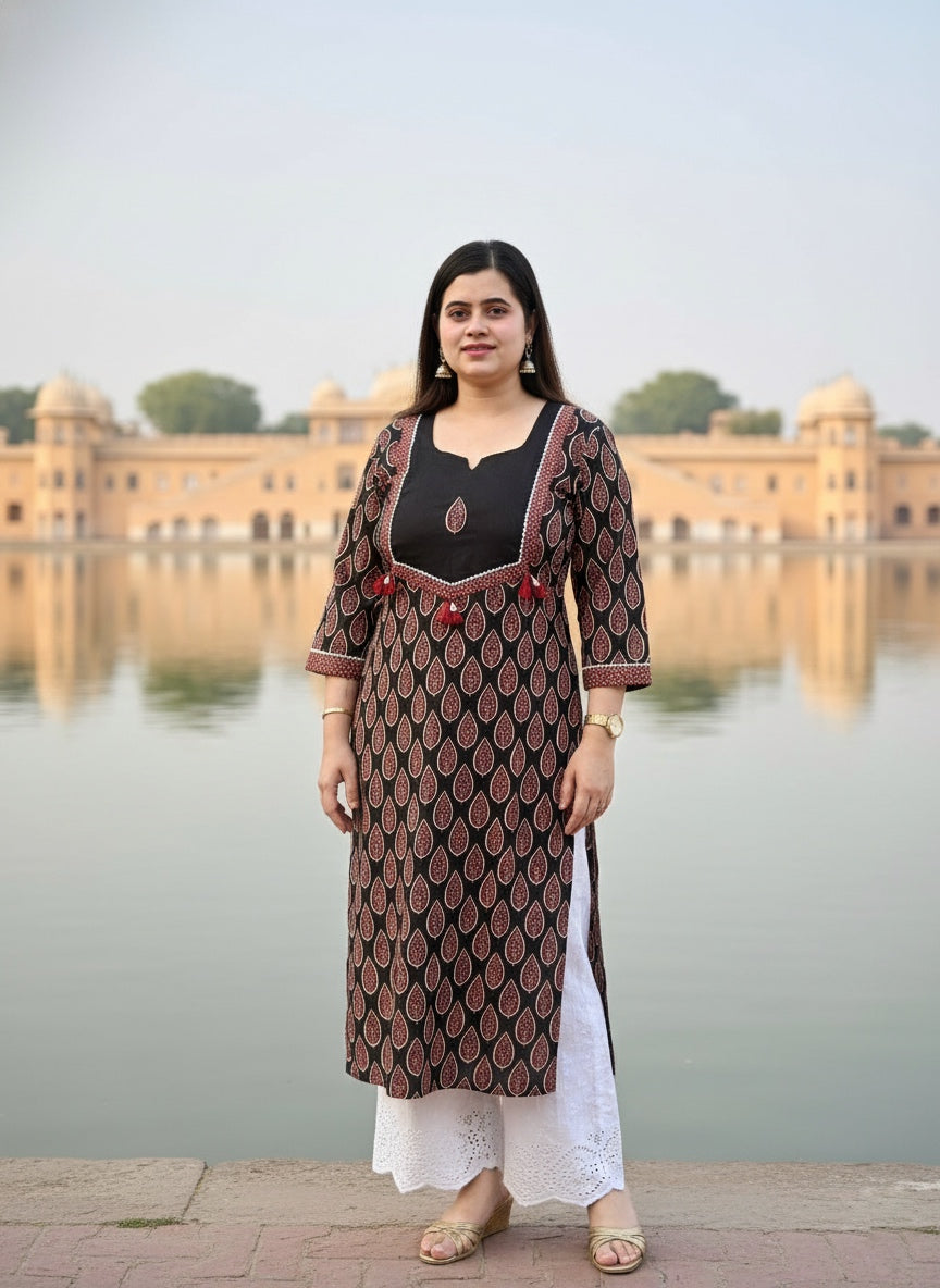 Airy cotton kurti for women