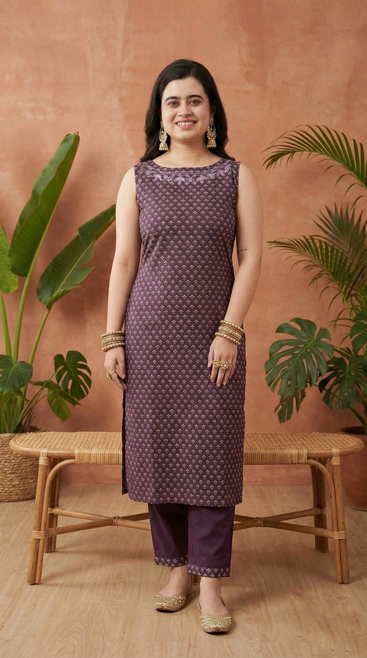 Bani Sleeveless Cotton Kurta set