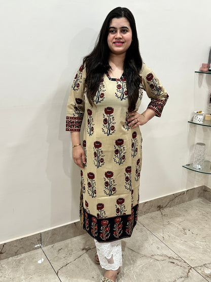 Airy Cotton Kurti for women red