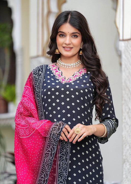 Soft Crepe Silk Suit For Women - Vijay Laxmi