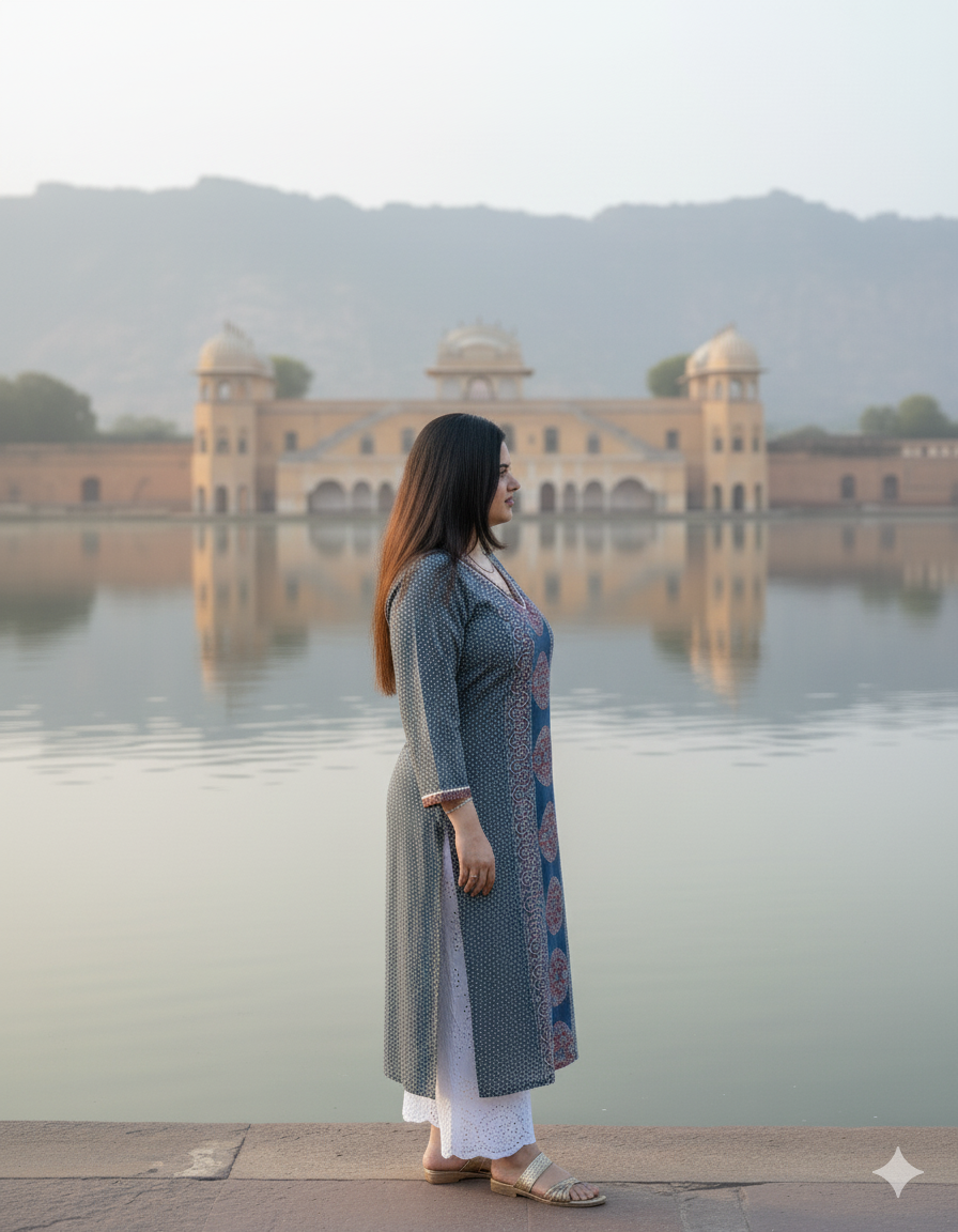 Breathable & Stylish Ajrakh Cotton Kurti for Women