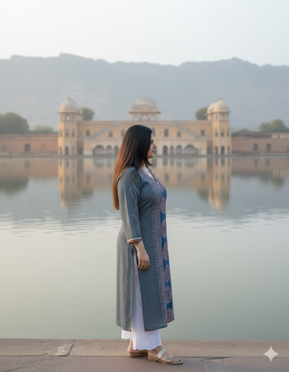 Breathable & Stylish Ajrakh Cotton Kurti for Women