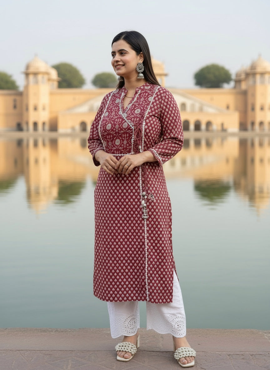 Airy Cotton kalamkari Kurti for women