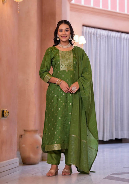 Banarasi Silk Suit Set for Women - Vijay Laxmi