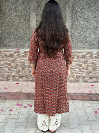 Airy Cotton Kurti for women Ajrakh