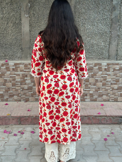 Airy Cotton Kurti for women floral